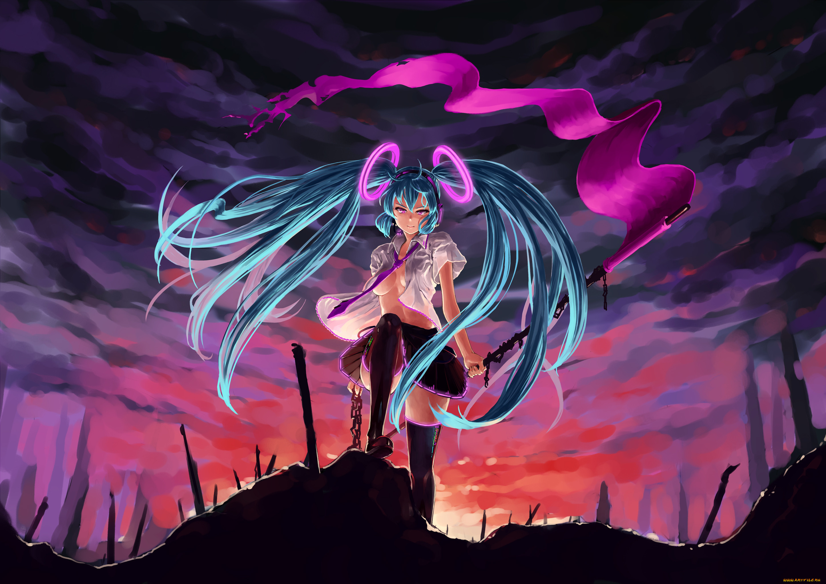 vocaloid, , omaru09, , , art, , , , hatsune, miku, , , 